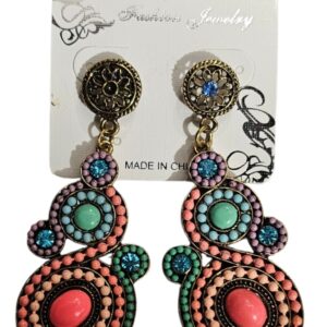 cod amsa 2048 aros con stras mostacillas y piedras