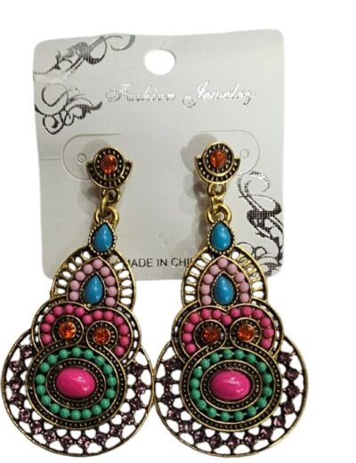 aros con stras mostacillas y piedras