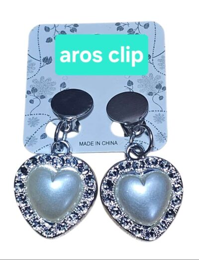 aros clip corazon