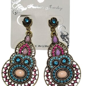 cod amsa 2047 aros con stras mostacillas y piedras