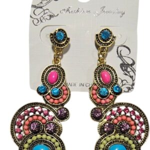 cod amsa 2045aros con stras mostacillas y piedras