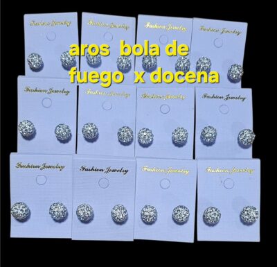 bola de fuego aros con estras xdocena