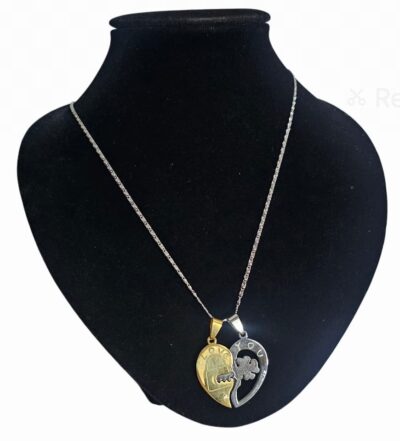 collar con dije acero 2 para compartir