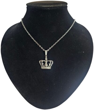collar con dijes acero corona