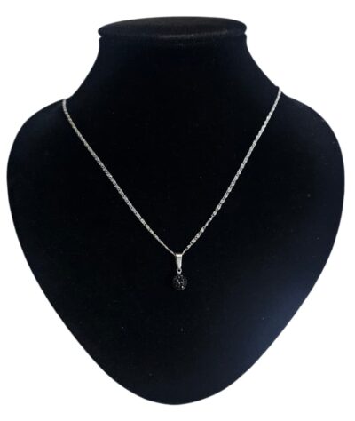 collar con dije acero bola de fuego