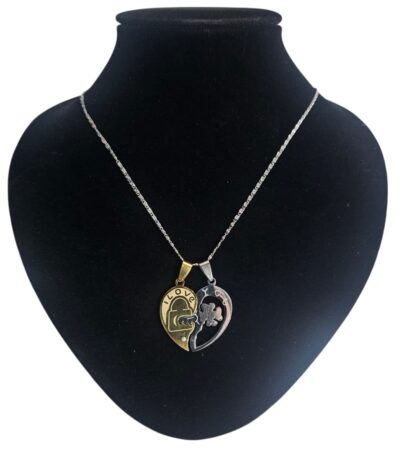 collar con dije acero 2 para compartir