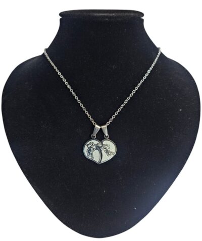 collar con dijes acero con 2 djespara compartir