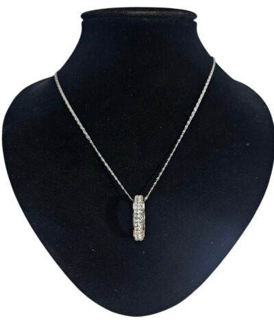 collar con dije acero con anillo deestras
