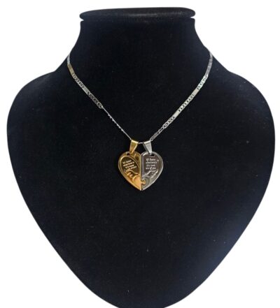 collar con dije acero 2 para compartir