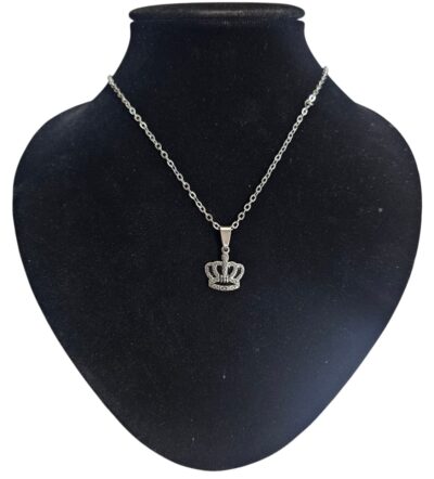 collar con dijes acero corona