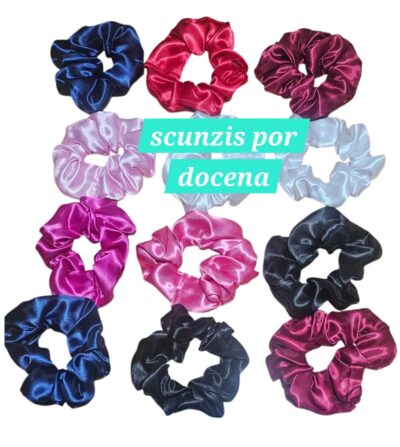 scrunchies raso para el cabello x doc.