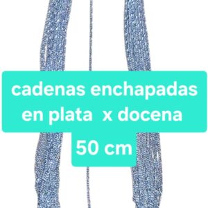 COD AMSA 10-7 CADENAS ENCHAPADAS en plata 50 cm x docena