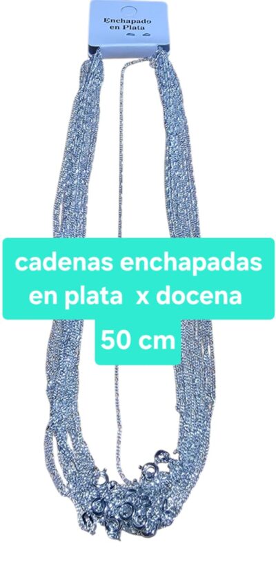 CADENAS ENCHAPADAS en plata 50 cm xdocena