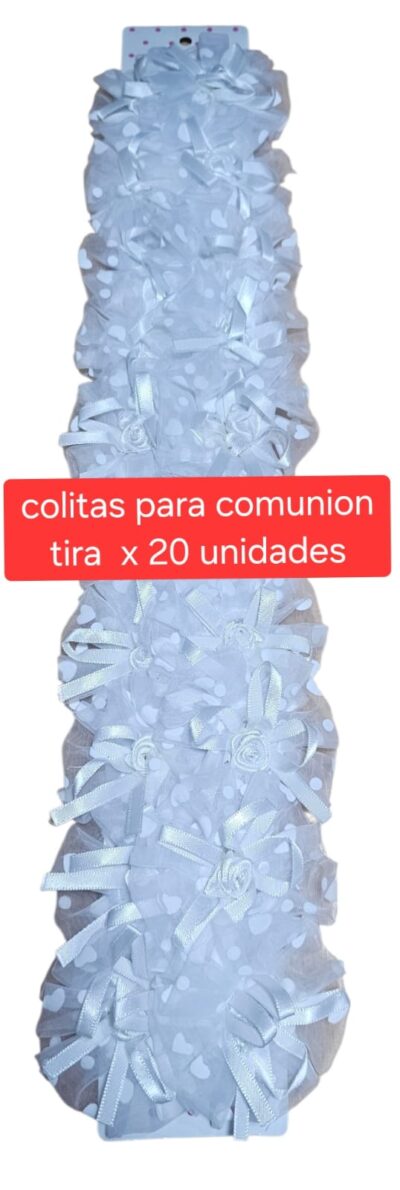 Tira de colitas x 20 unidades para comunión