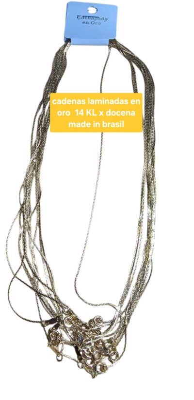 CADENAS ENCHAPADAS EN ORO 14 Kl 50cmx docena