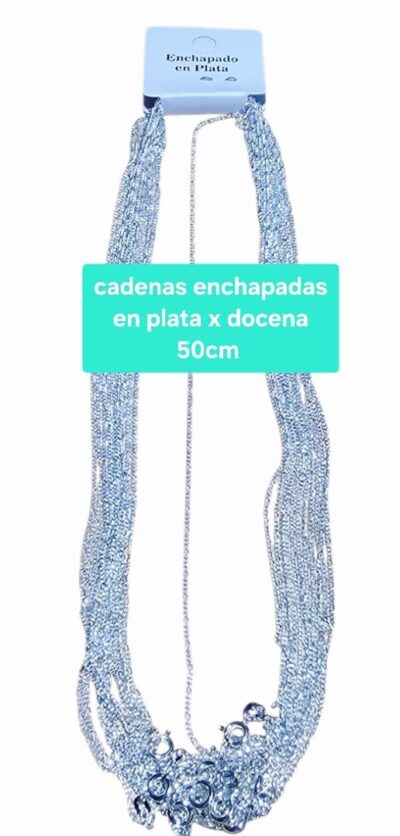 CADENAS ENCHAPADAS en plata 50 cm xdocena