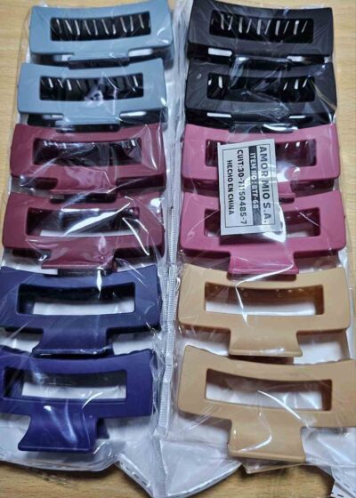 broches grandes colores paquete x 12