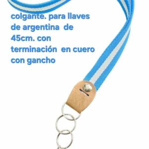 cod amsa 2026-123  colgante para llaves de argentina    terminacion en cuero