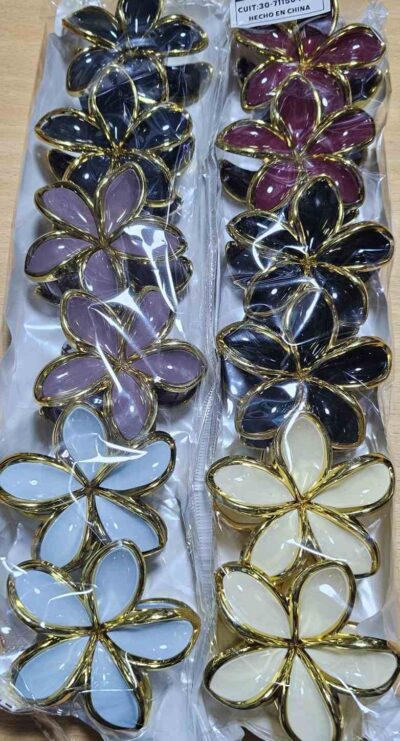 broches grandes colores paquete x 12