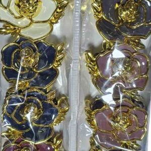 cod amasa 2026-52 broches grandes hawaianas flor paquete x 12