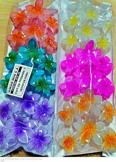 broches grandes colores paquete x 12