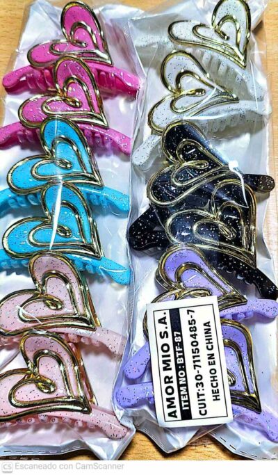 broches grandes colores paquete x 12