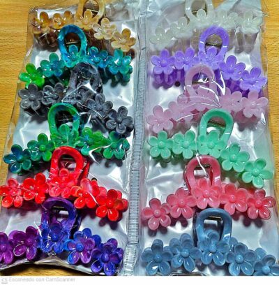 broches grandes colores paquete x 12