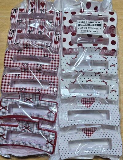 broches grandes colores paquete x 12