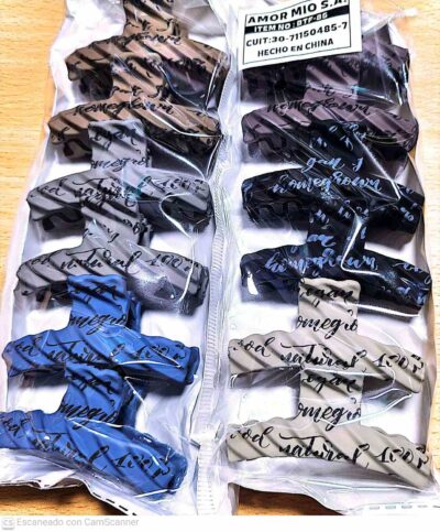 broches grandes colores paquete x 12