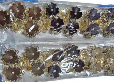 broches grandes flor con estrass paquete x12