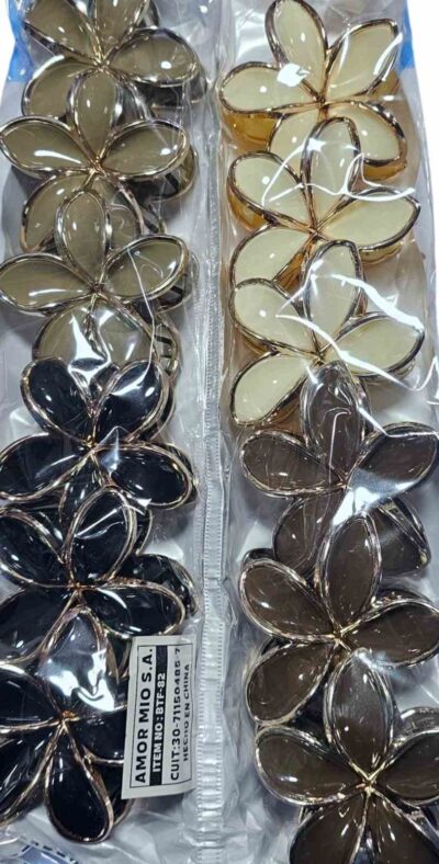 broches grandes hawaianas paquete x 12