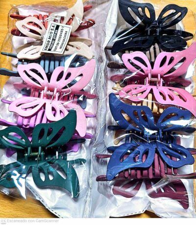 broches grandes colores paquete x 12