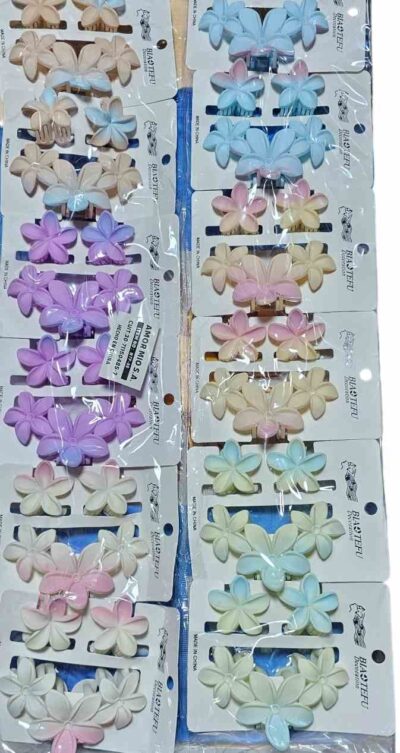 broches grandes y medianos set x 3unidades colores paquete x