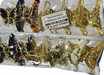 broches mariposas grandes paquetes x 12