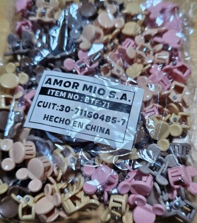 mini broches coloree pasteles x 50 unidadespaquete