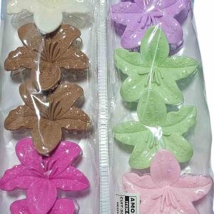 cod amasa 2026-88  broches hawaiianas grandes y colores   paquete x 12