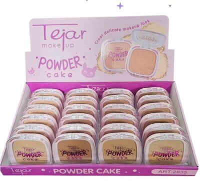 polvo compacto con espejo y esponja tejar